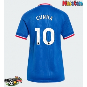 Manchester United Matheus Cunha #10 Vieraspaita Naisten 2026-27 Lyhythihainen
